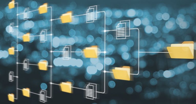 Ordnerstrukturen im Datenraum. KI generierte Grafik: Adobe 