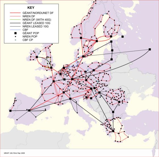 Géant network map